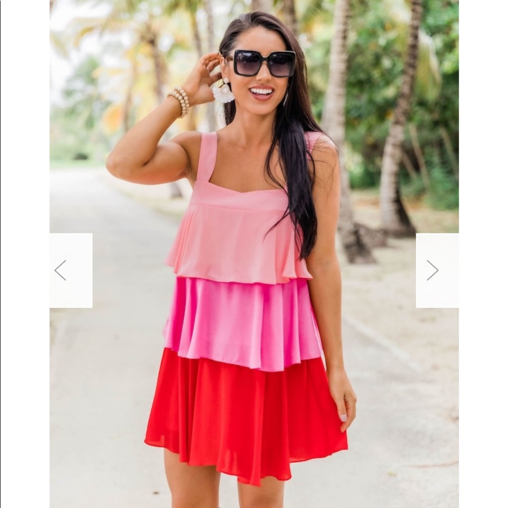 PINKLILY Color block dress